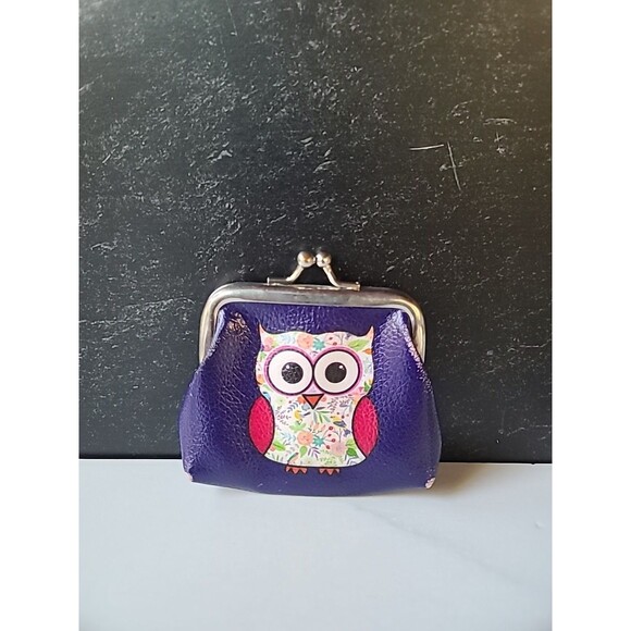 Purple Owl Coin Purse, USED - Picture 1 of 10